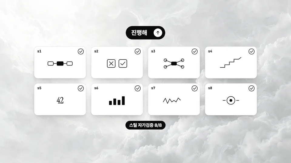 장면 8개를 스스로 확인하는 장면